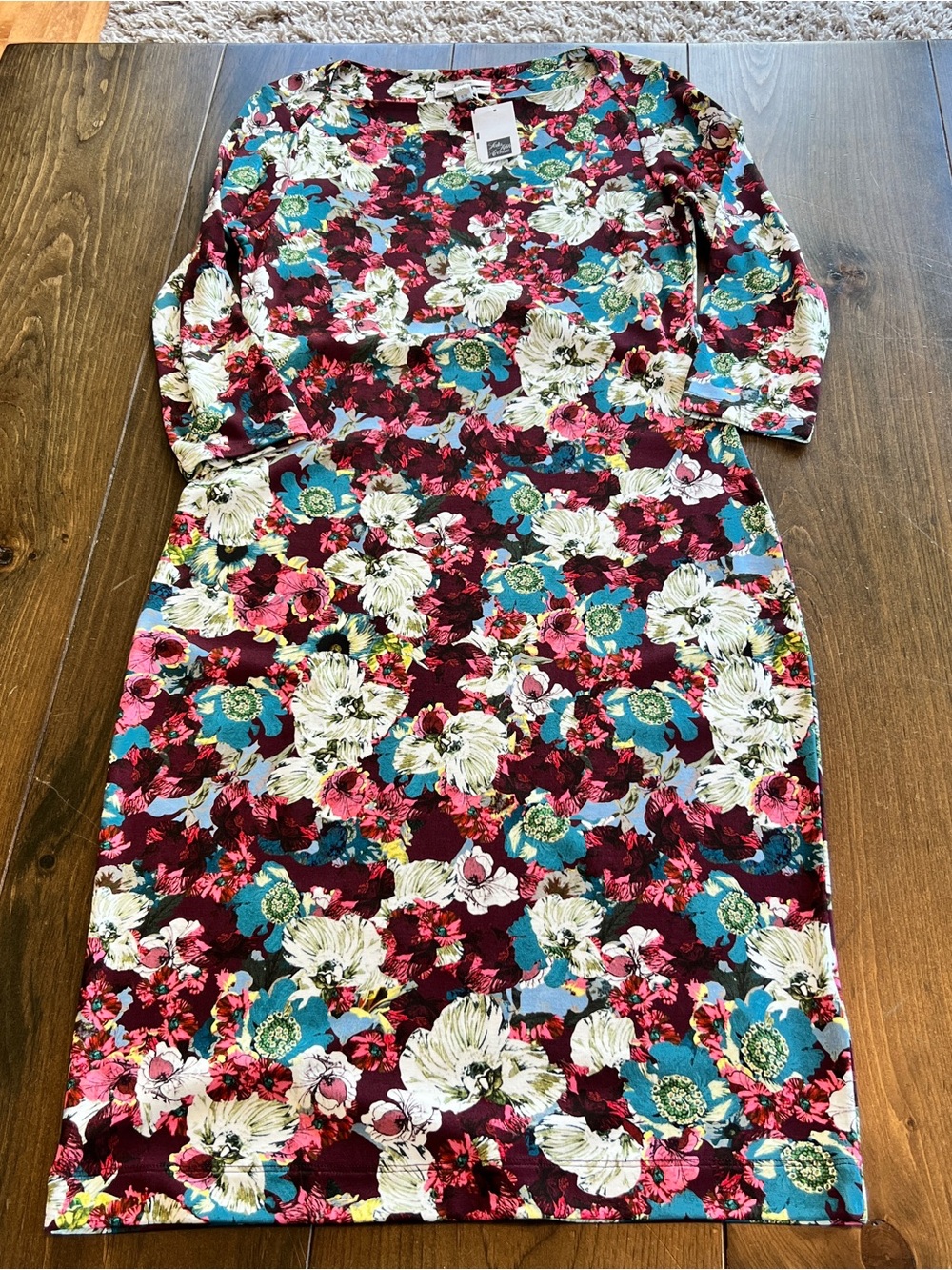 Erdem-Saks Fifth Ave Womens Floral Print 3/4 Sleeve Dress-size 8